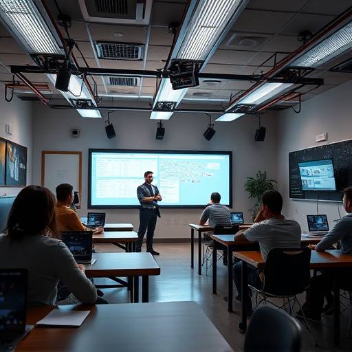 메타버스 환경에서 저널리즘 교육 진행 이미지